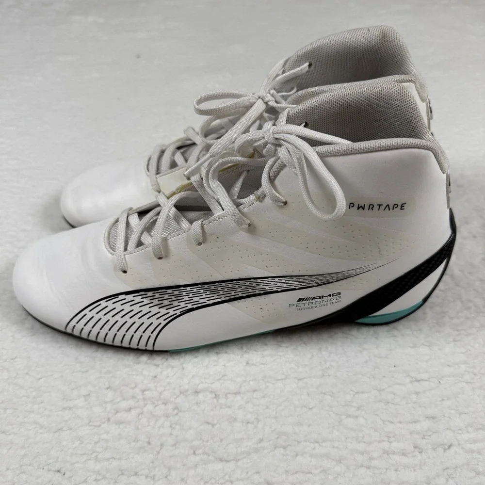 Puma Mercedes AMG Petronas F1 Carbon Cat Mid Shoes Men's 10 White 307544-01